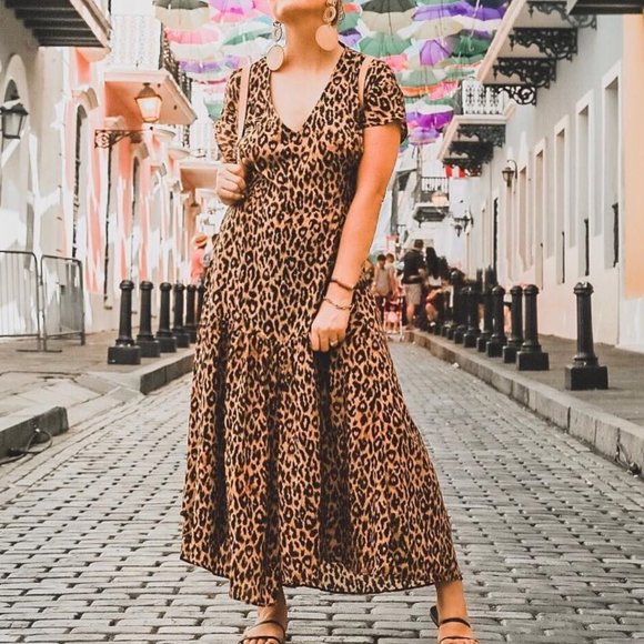 Zara Dresses Zara Cheetah Print Cotton Dress Poshmark